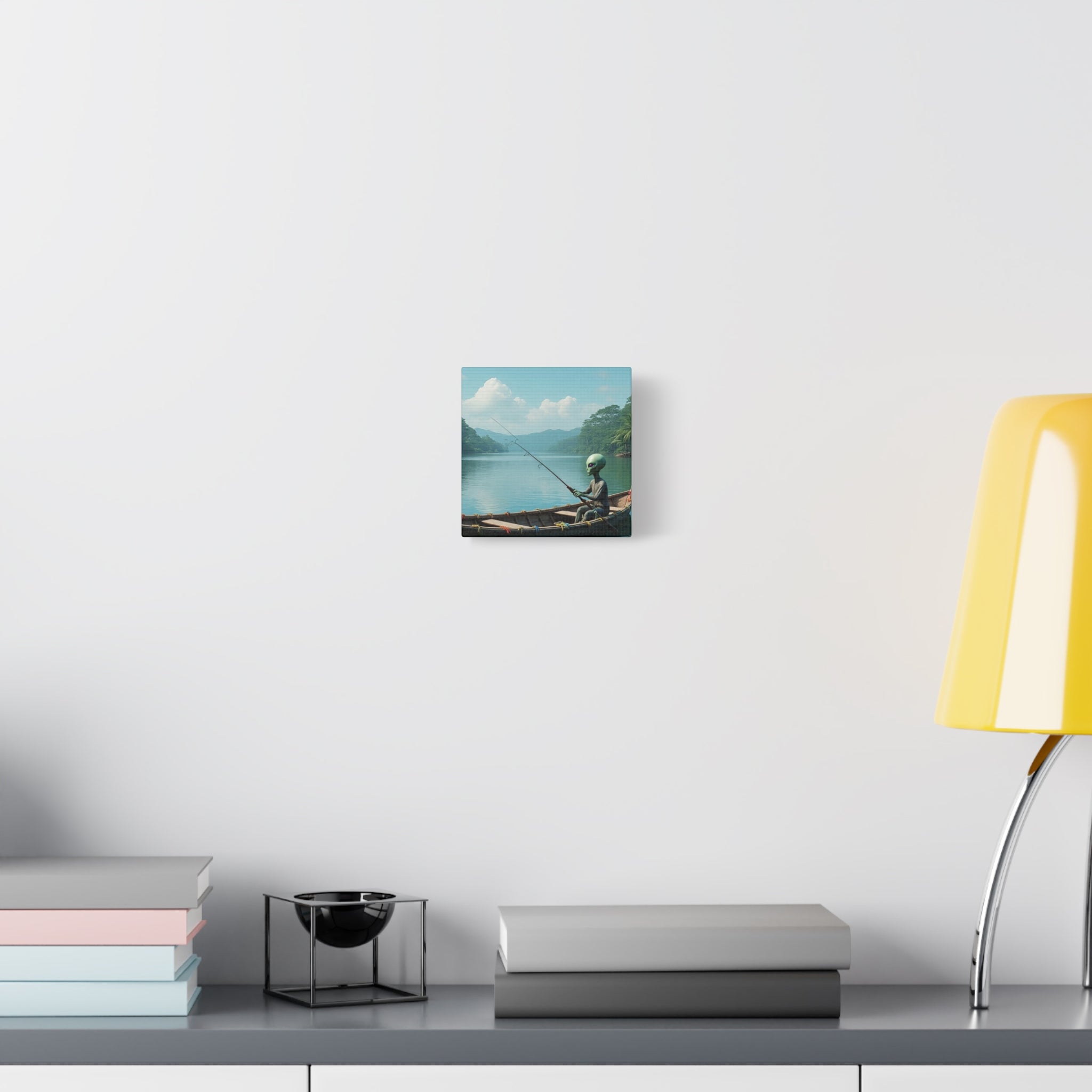 Alien Fishing Canvas Art