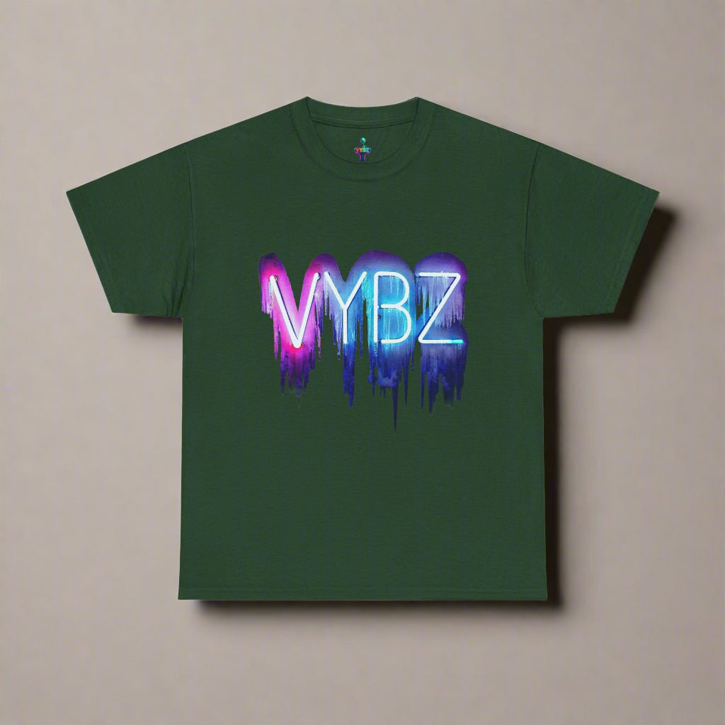 VYBZ Neon Drip Unisex Heavy Cotton Tee, Graphic Tee, Streetwear, Music Festival Shirt, Casual Wear, Gift for Friends