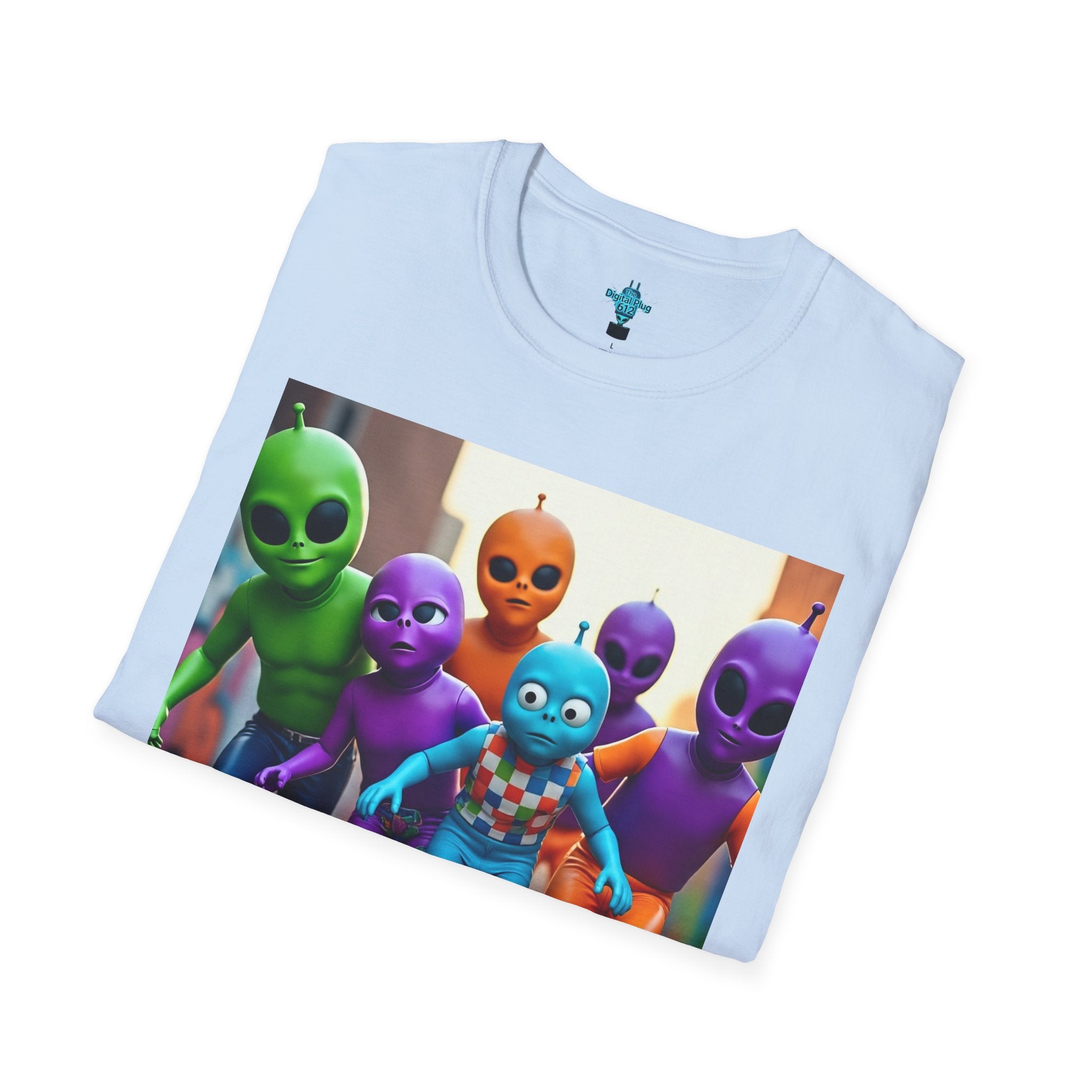 VYBZ Alien Skateboarder Unisex T-Shirt, Cool Graphic Tee for Skaters, Fun Summer Wear, Unique Gift for Kids and Teens, Vibrant Street [...]