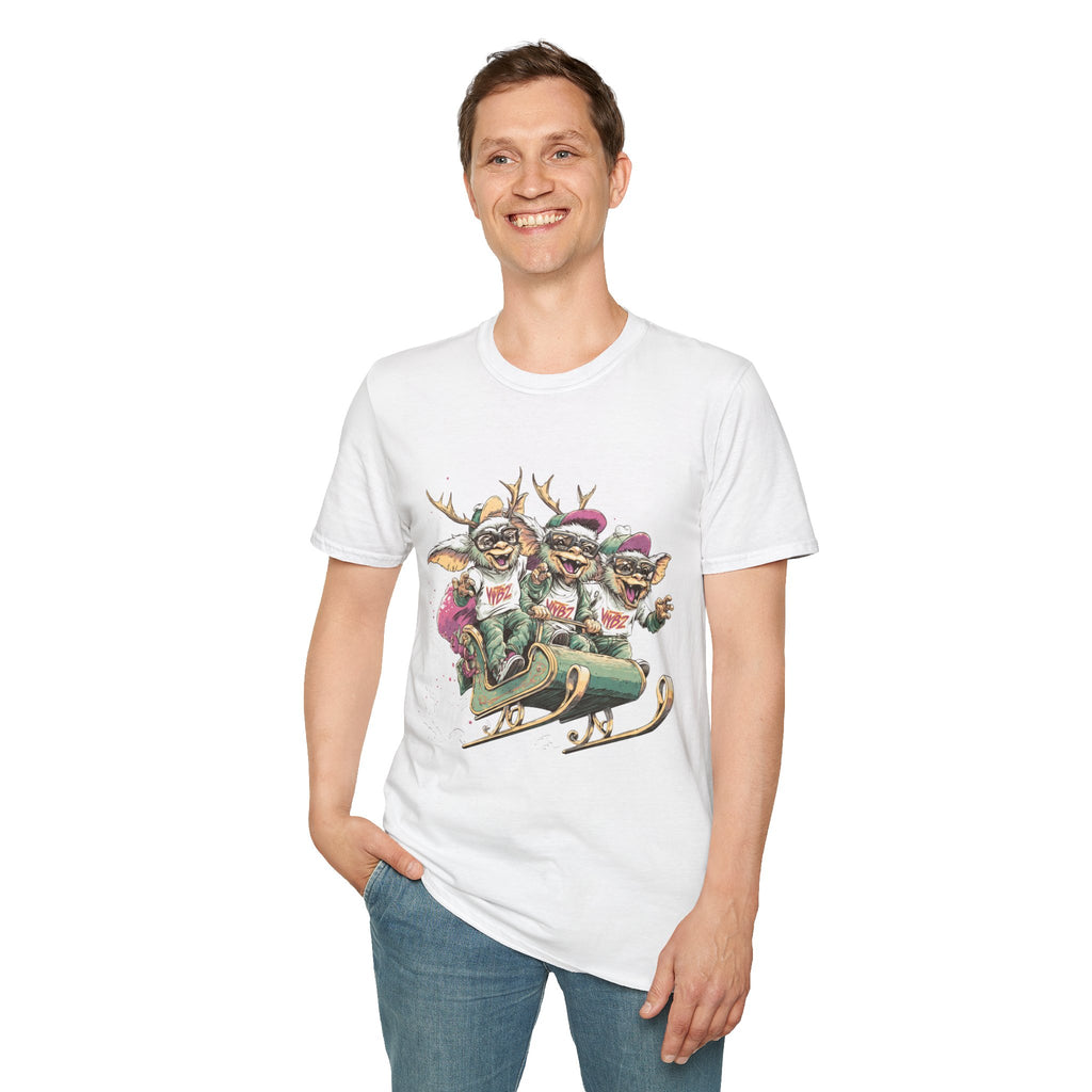Christmas Gremlin Trio Sleigh T-Shirt