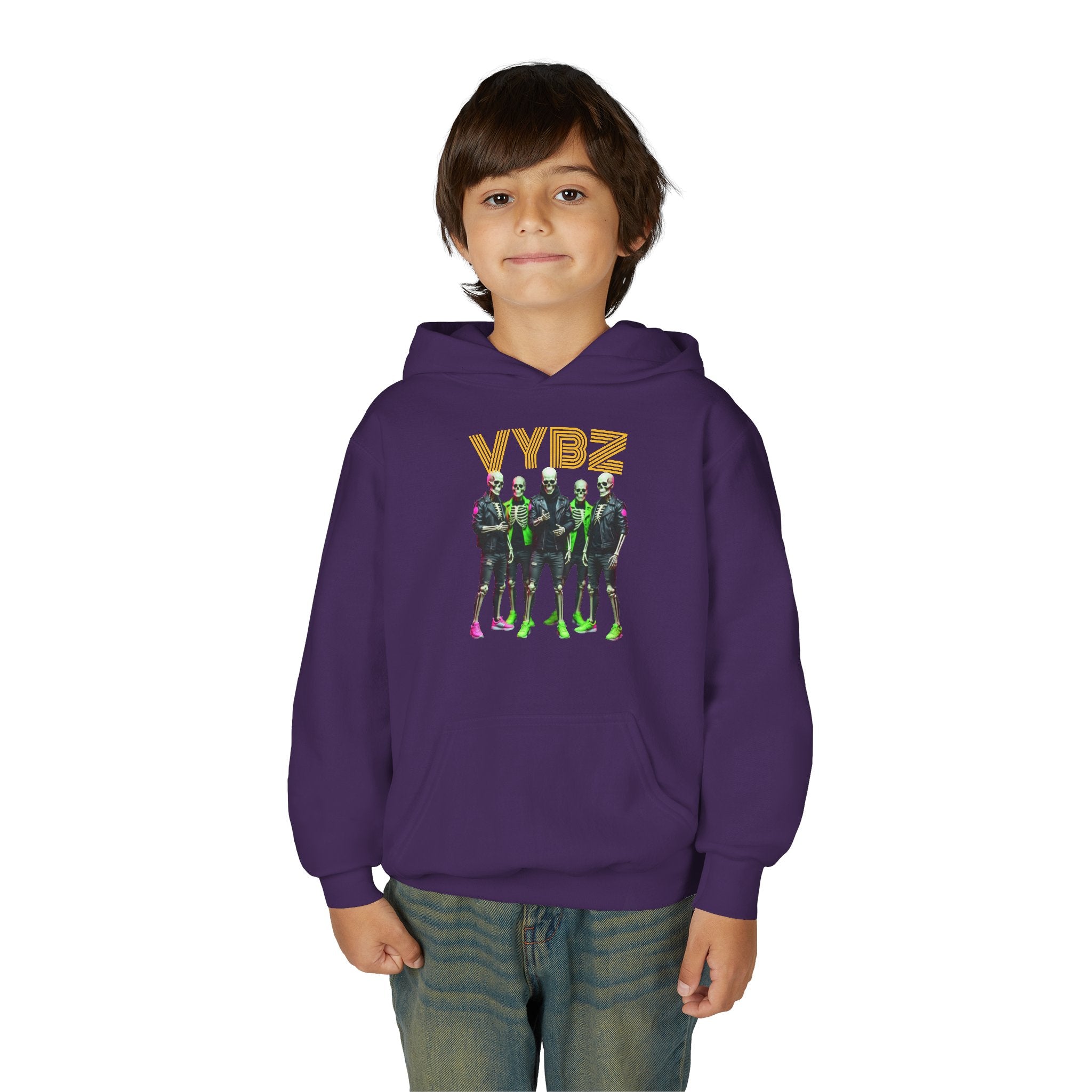 VYBZ Youth Hoodie - Stylish Heavy Blend Sweatshirt for Teens, Graphic Hooded Sweatshirt, Casual Streetwear, Birthday Gift