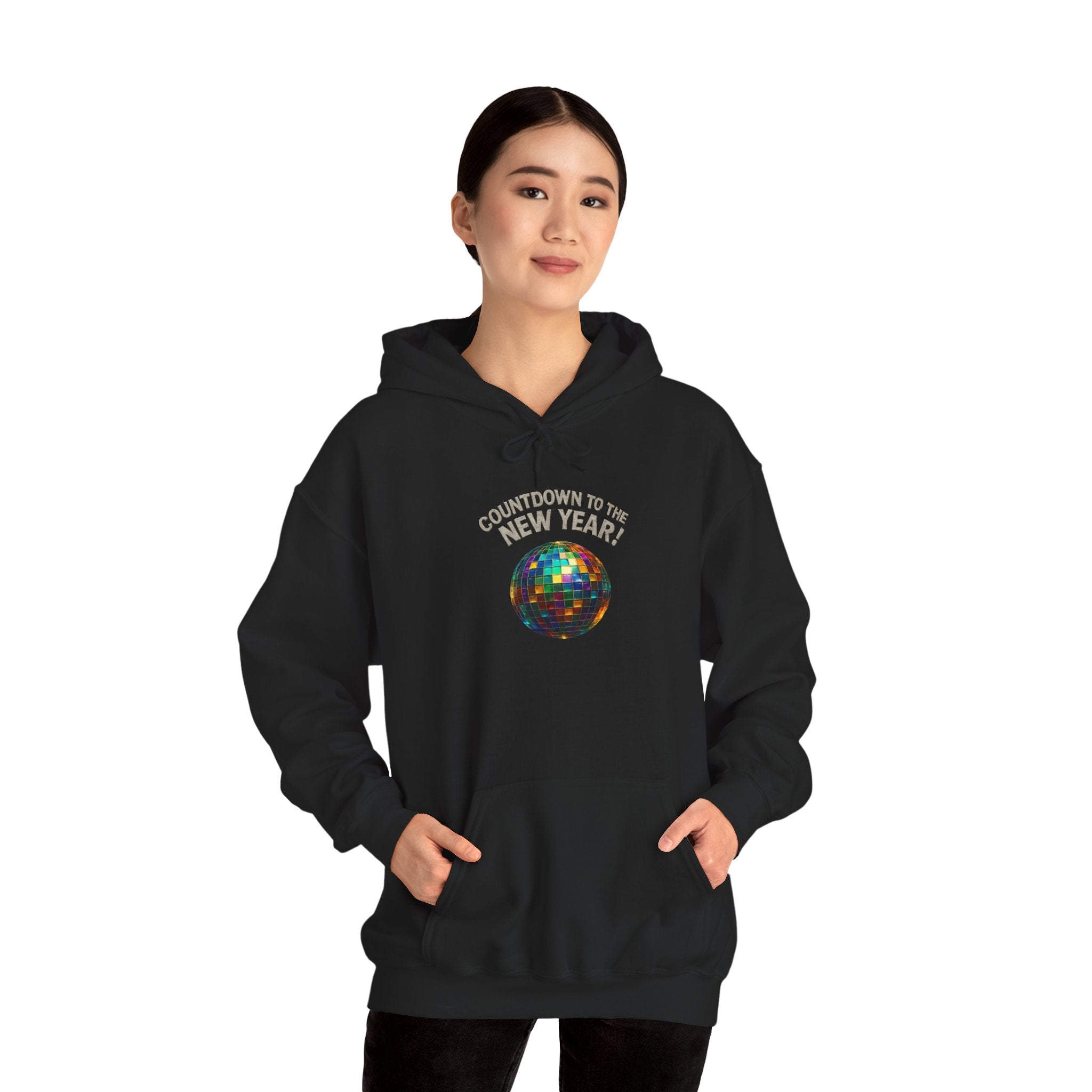 New Year Disco Ball Hoodie – "Countdown to the New Year" Holiday Sweatshirt