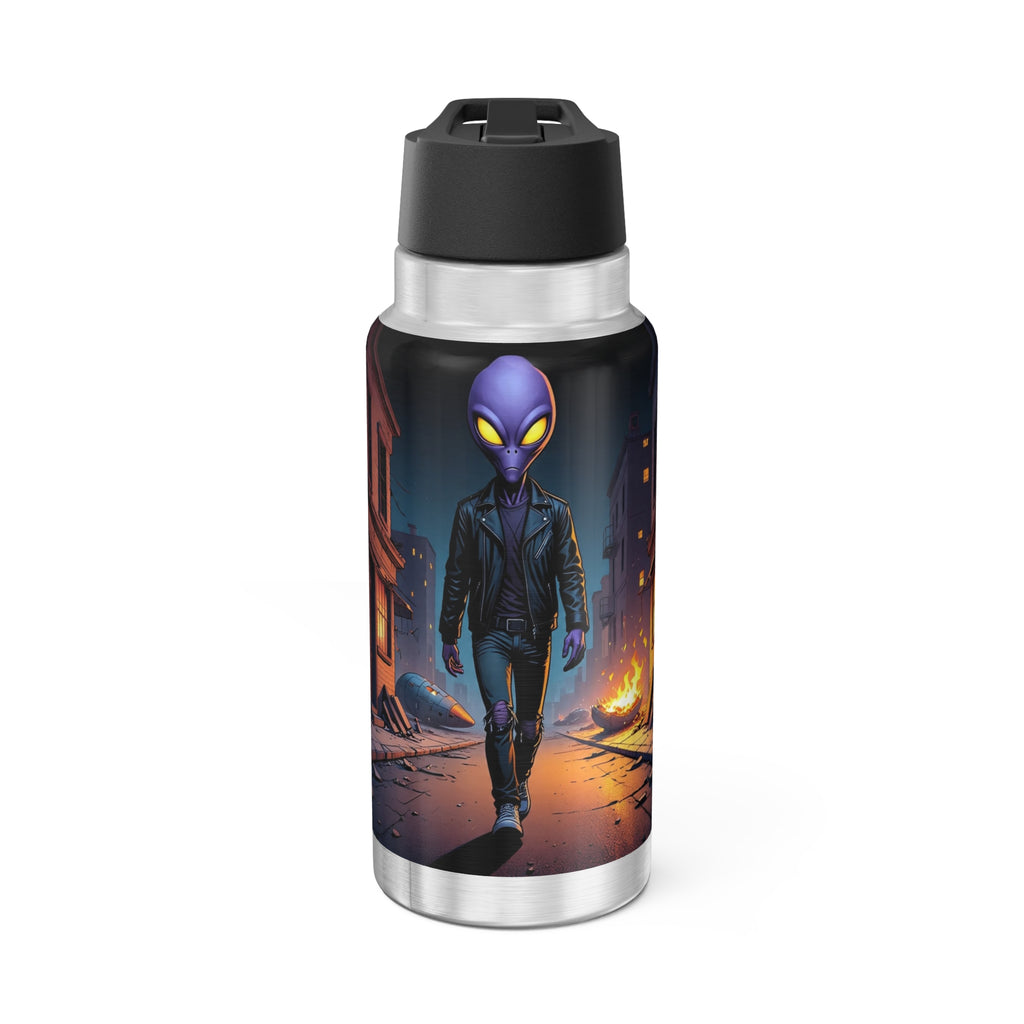 Alien-Themed 32oz Stainless Steel Water Bottle