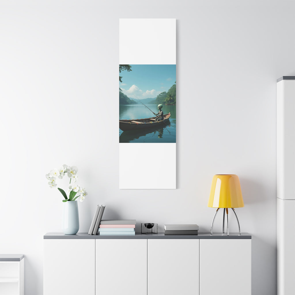 Alien Fishing Canvas Art
