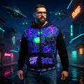 Cyberpunk Gamer Hoodie — "612 Misfits" Neon BYTE Streetwear