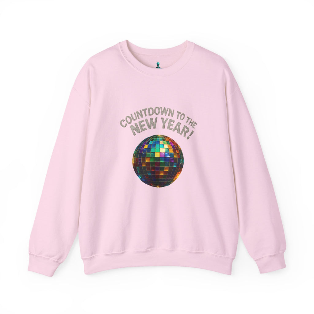 New Year Countdown Sweatshirt — Disco Ball Graphic Crewneck