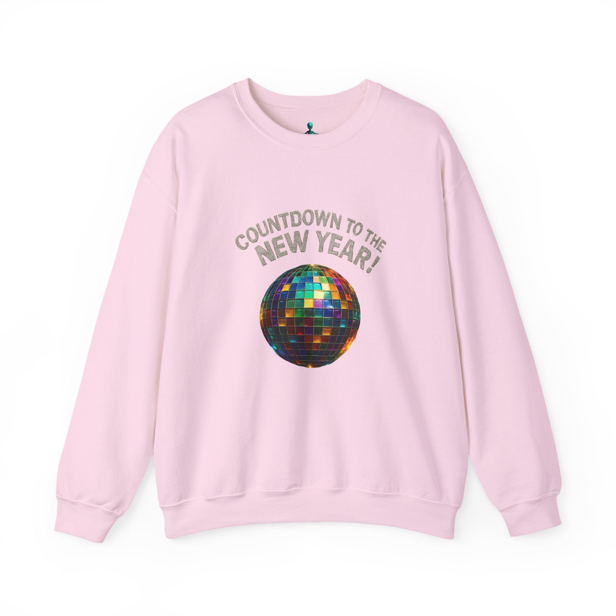 New Year Countdown Sweatshirt — Disco Ball Graphic Crewneck