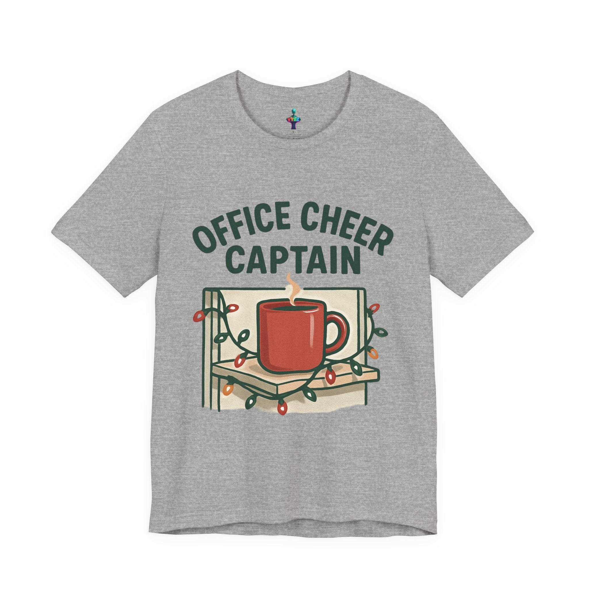 Office Cheer Captain Tee — Holiday Coffee Mug Christmas Work Shirt