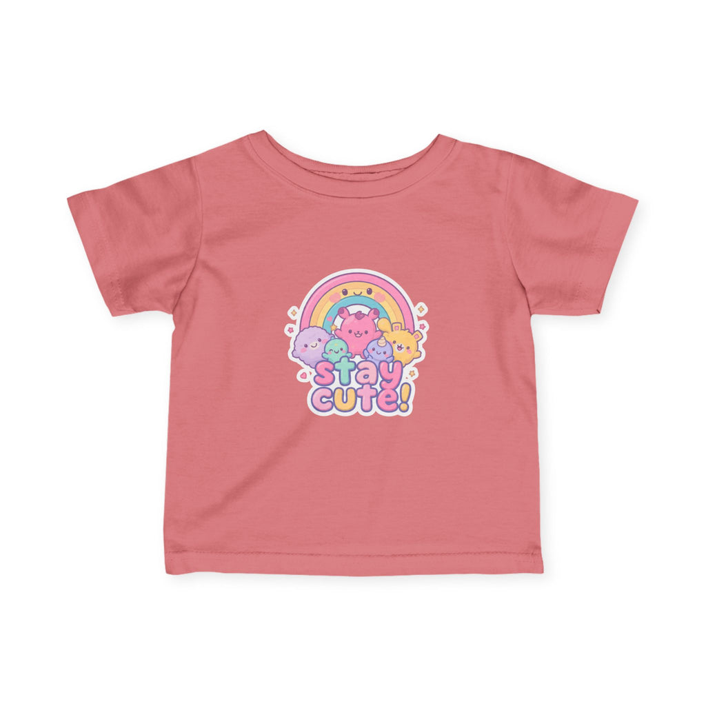 Infant Tee - "Stay Cute" Rainbow Animal Baby Shirt