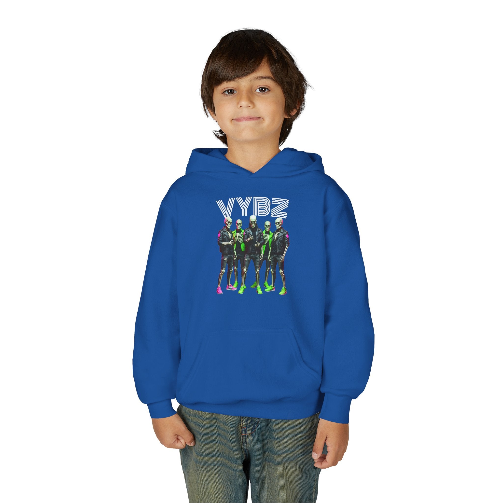 VYBZ Youth Hoodie - Stylish Heavy Blend Sweatshirt for Teens, Graphic Hooded Sweatshirt, Casual Streetwear, Birthday Gift