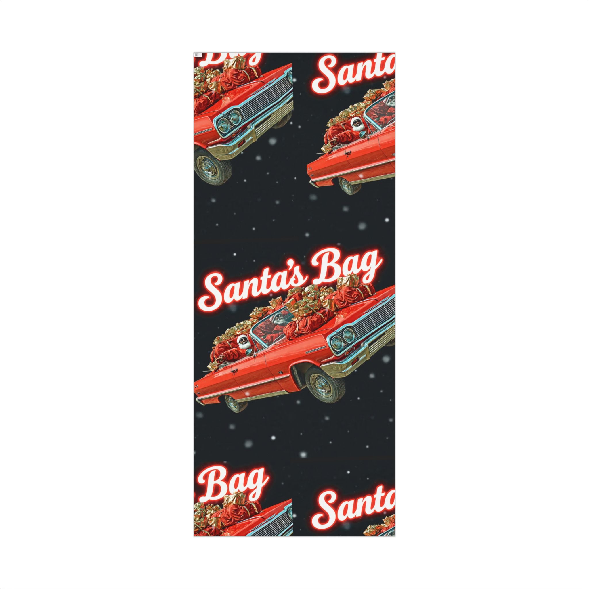 Vintage Santa's Bag Gift Wrap Papers, Holiday Wrapping Paper, Christmas Gift Wrap, Festive Gift Wrap, Retro Santa Paper