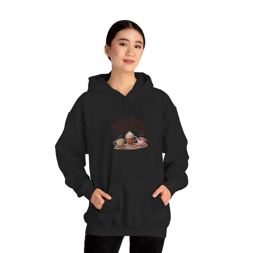 Savoring Together Hoodie | cocoa sweatshirt, coffee lover apparel
