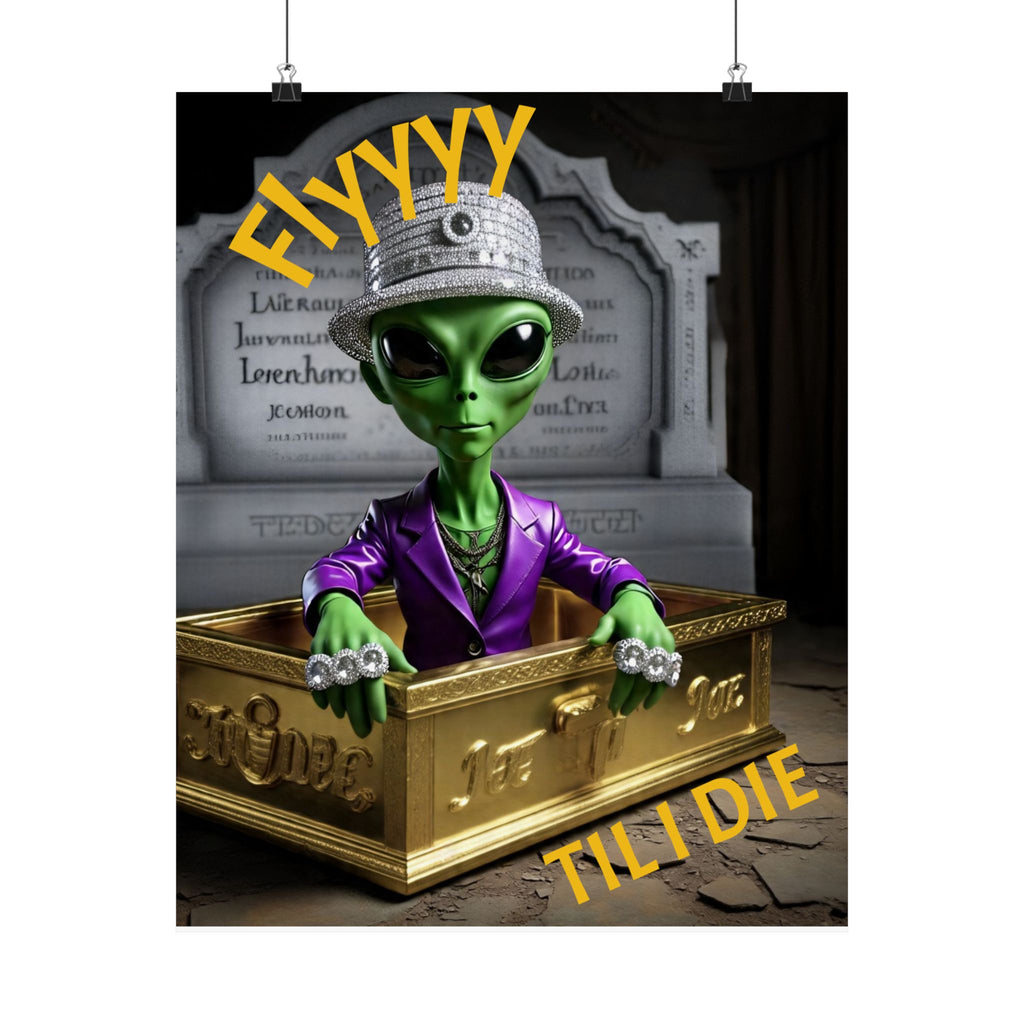 Alien-Inspired Matte Vertical Poster