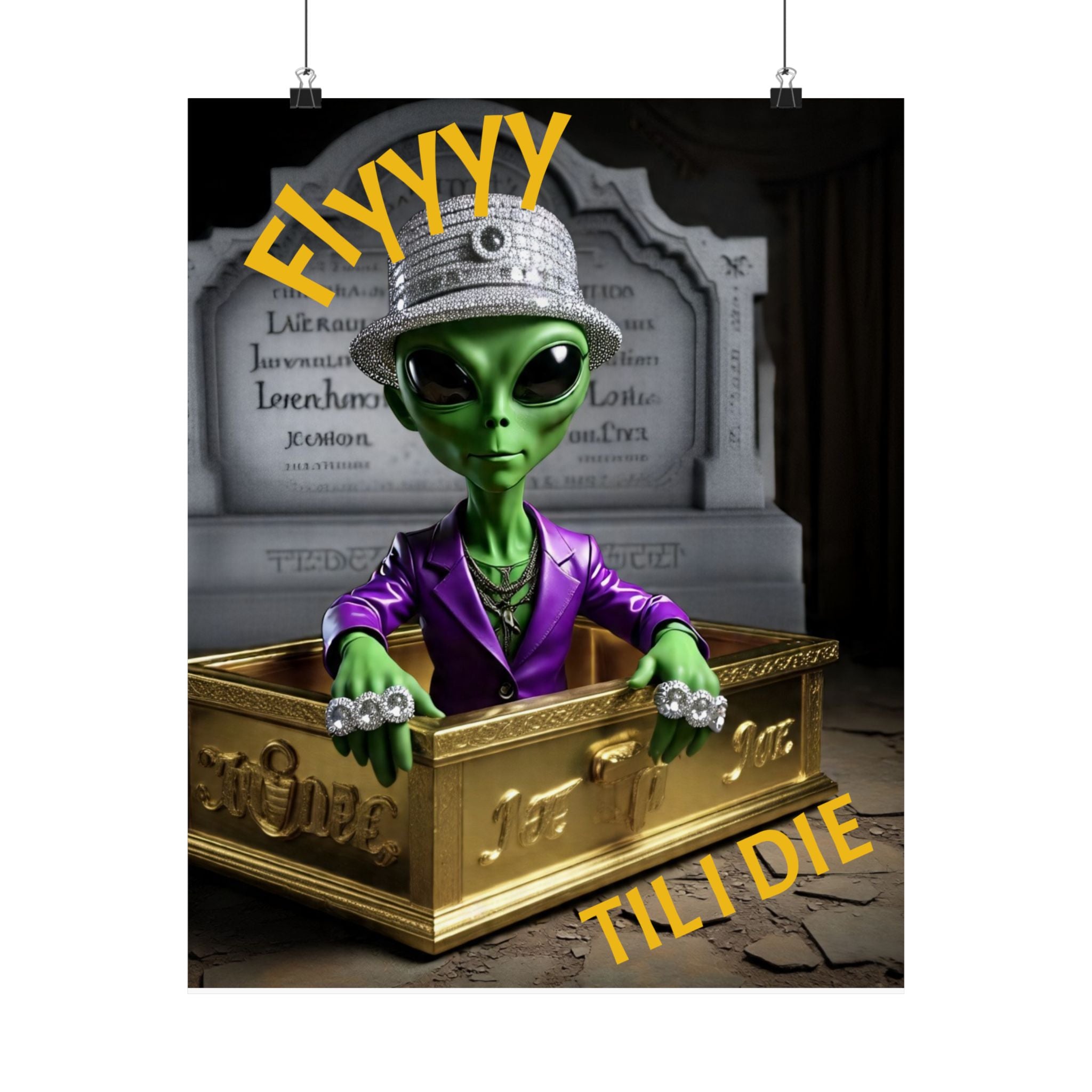 Alien-Inspired Matte Vertical Poster