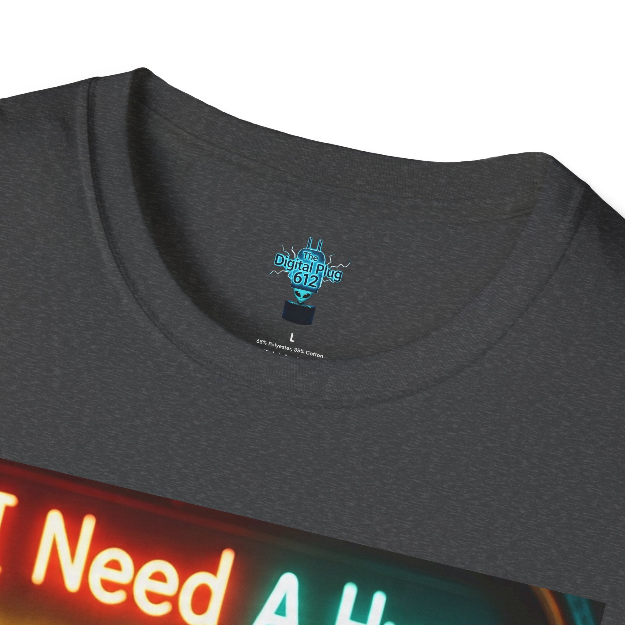 VYBZ Unisex Alien Hug T-Shirt, I Need A Hug From A Bad B****, Quirky Graphic Tee, Gift for Alien Lovers, Fun Casual Wear, Unisex Style