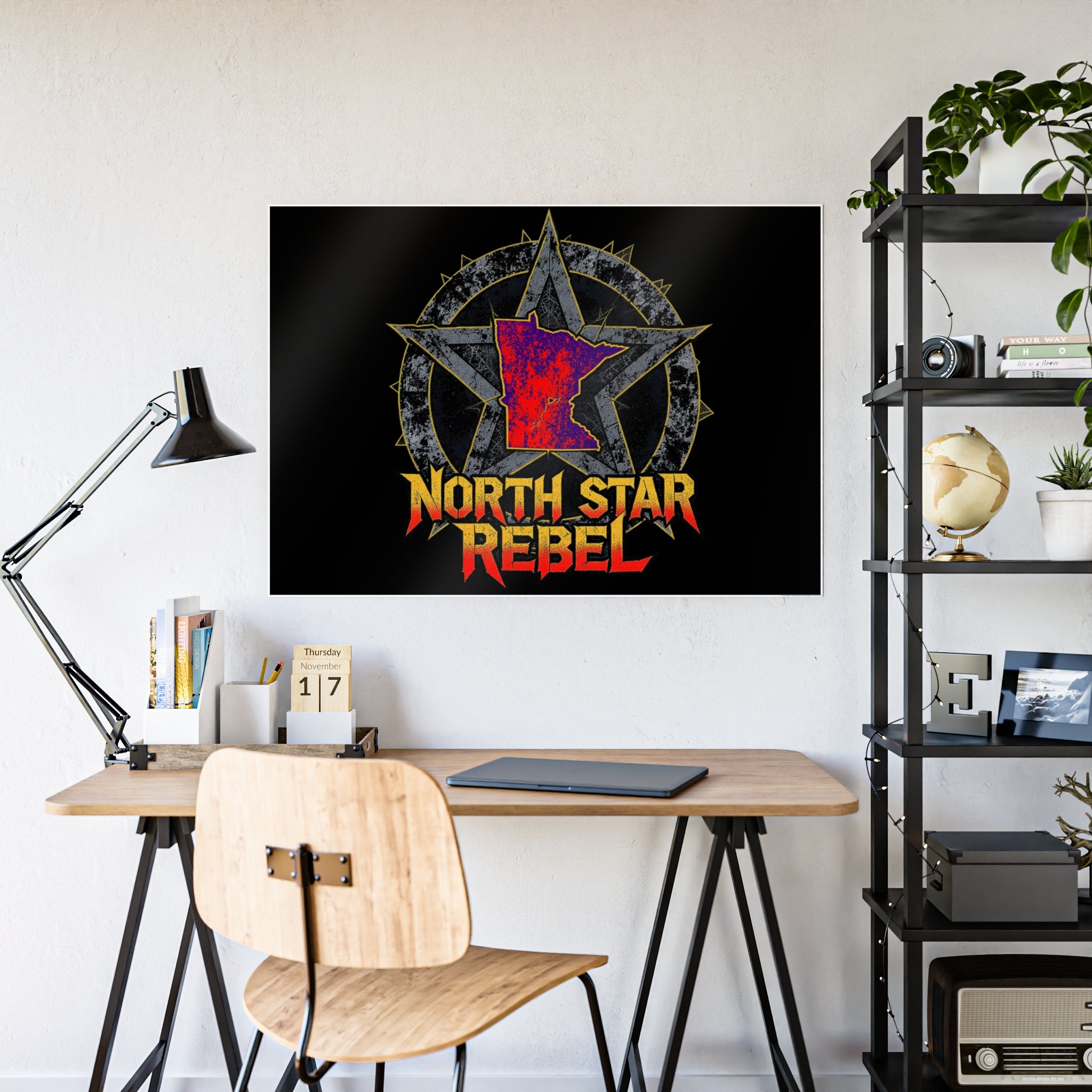 North Star Rebel Gloss Poster — Retro Punk Wall Art