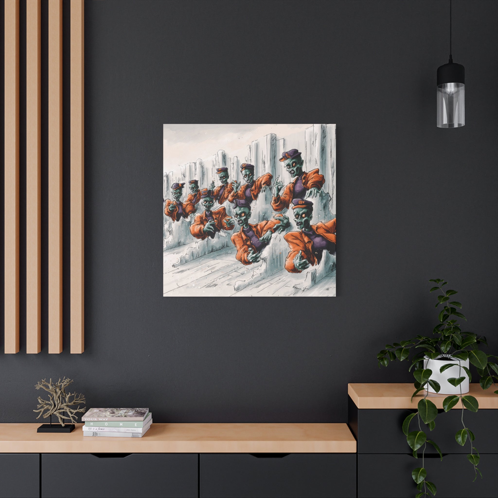 Zombie Chorus Matte Canvas Wall Art