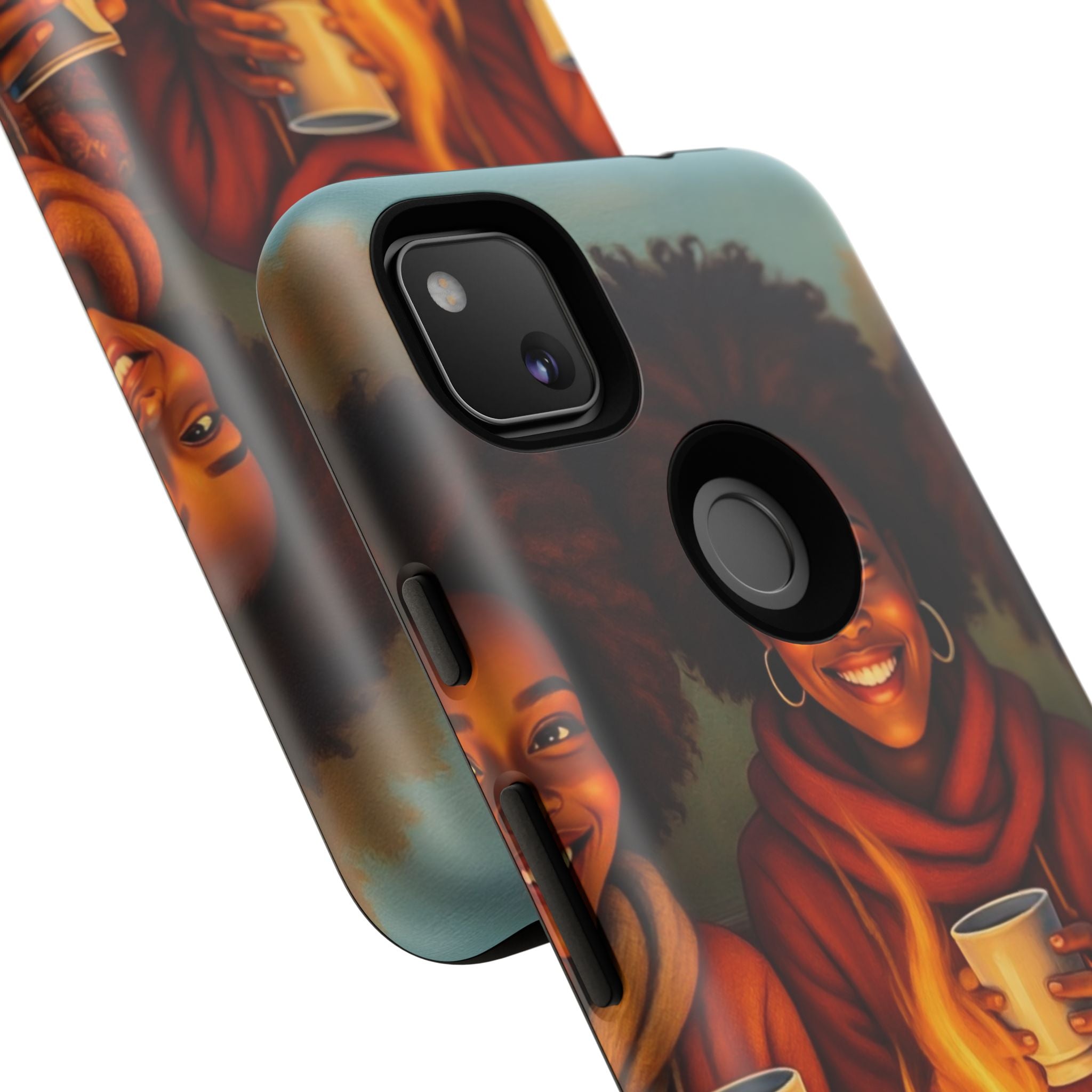 Cozy Phone Case for Campfire Lovers, Tough Cases with Inspirational Design, Perfect Gift for Friends, Birthday Present, Nature Vibe