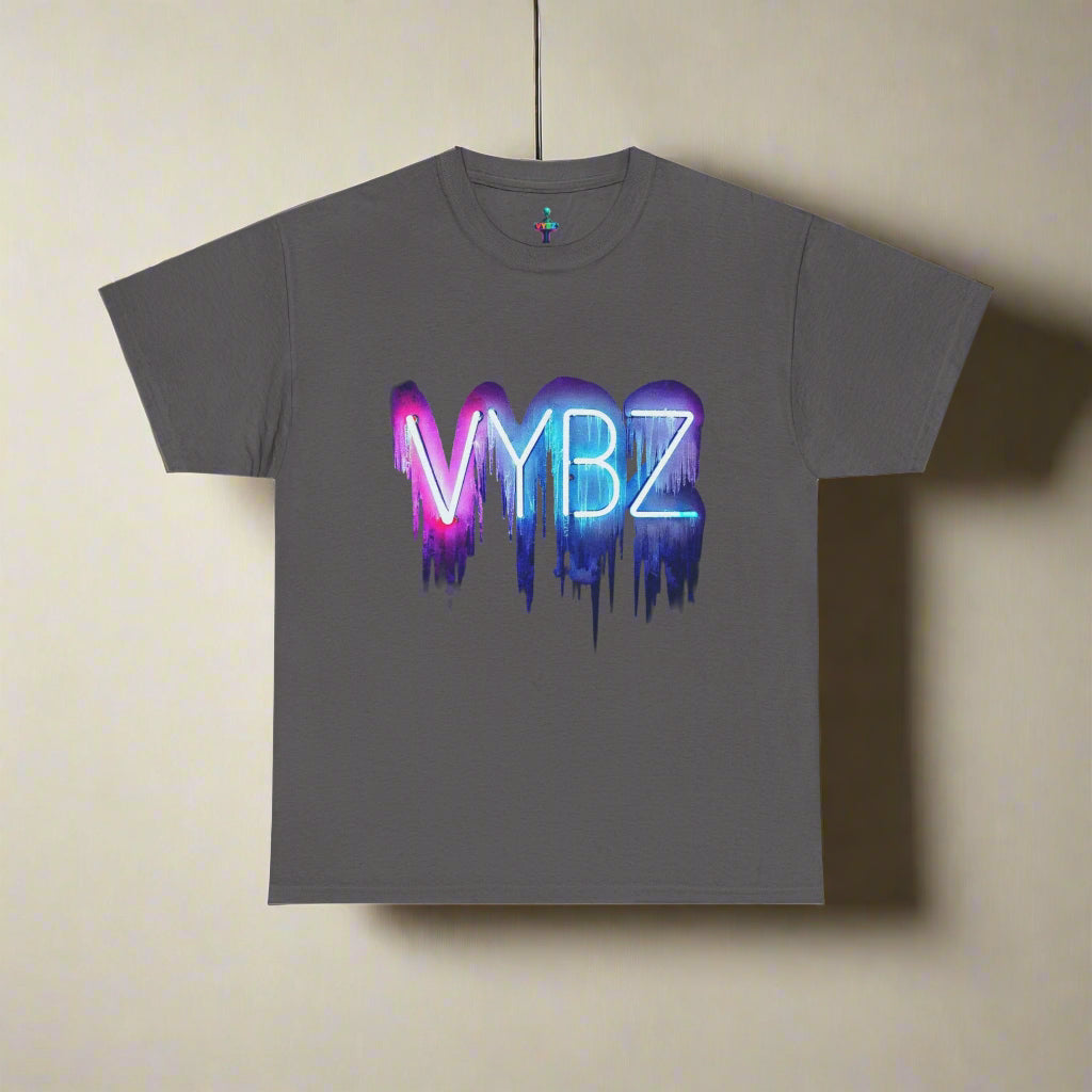 VYBZ Neon Drip Unisex Heavy Cotton Tee, Graphic Tee, Streetwear, Music Festival Shirt, Casual Wear, Gift for Friends
