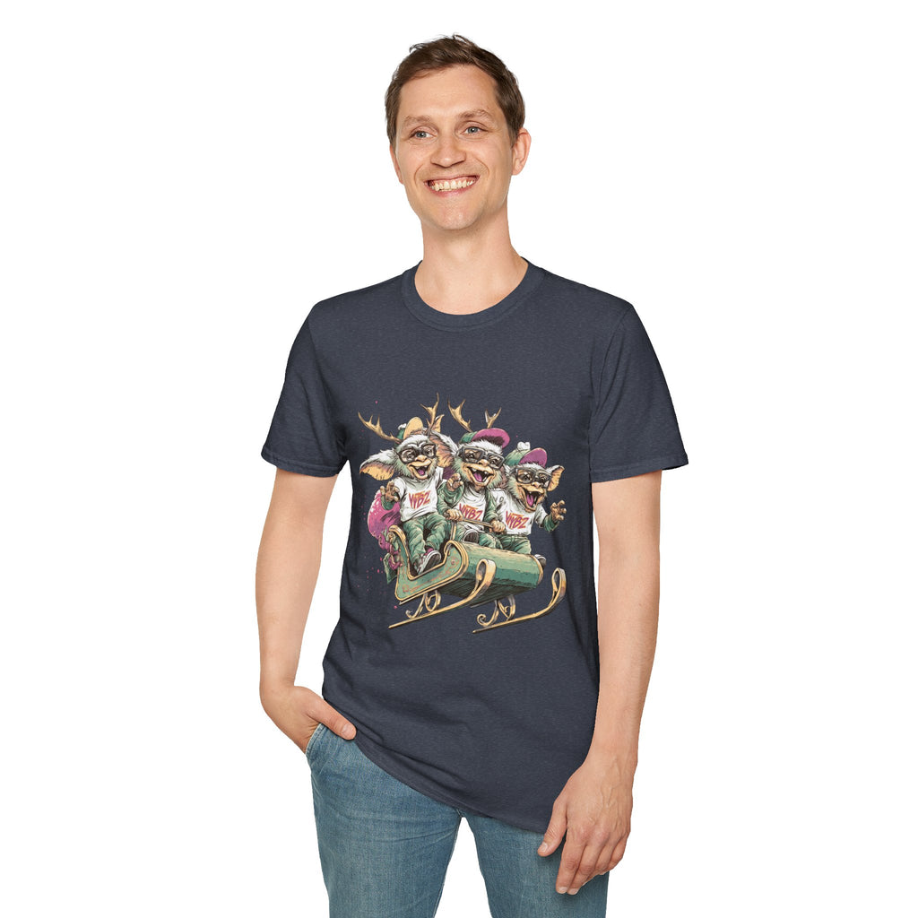 Christmas Gremlin Trio Sleigh T-Shirt