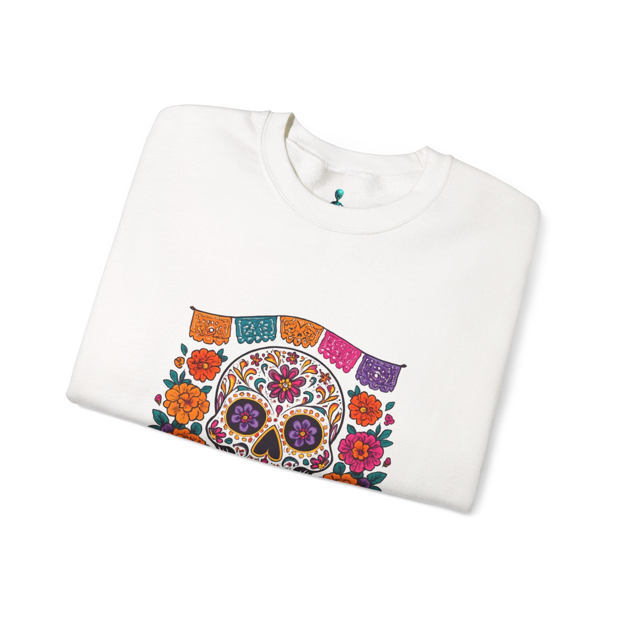 Sugar-skull Crewneck Sweatshirt - Dia de los Muertos Design