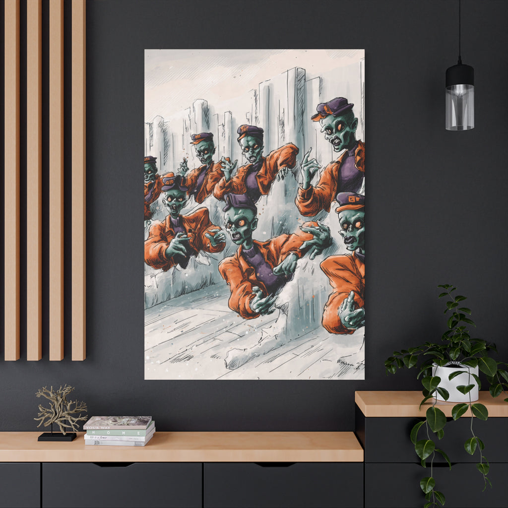 Zombie Chorus Matte Canvas Wall Art