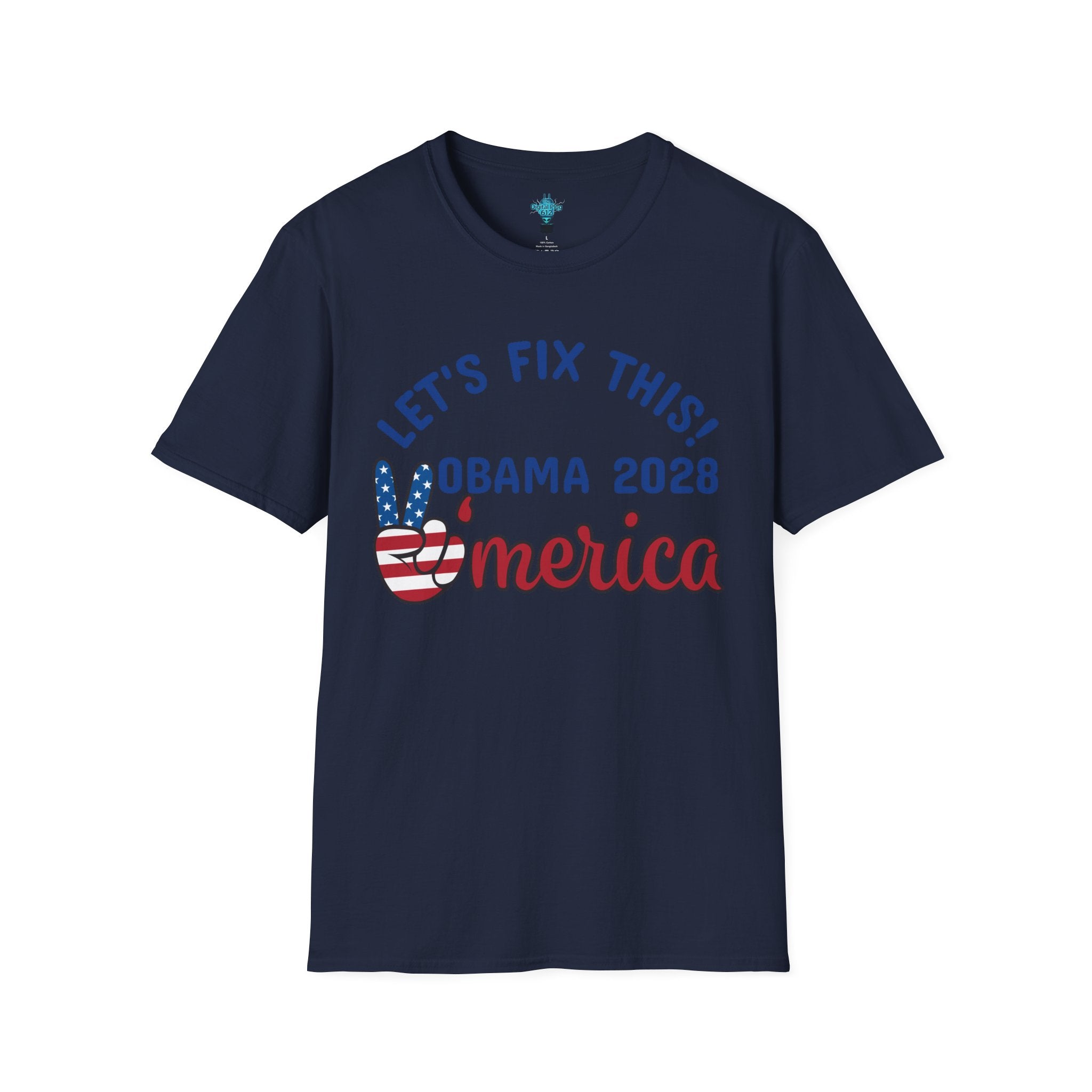 VYBZ Obama 2028 Unisex Softstyle T-Shirt, Casual Wear, Political Statement Tee, Gift for Activists, Election Merchandise