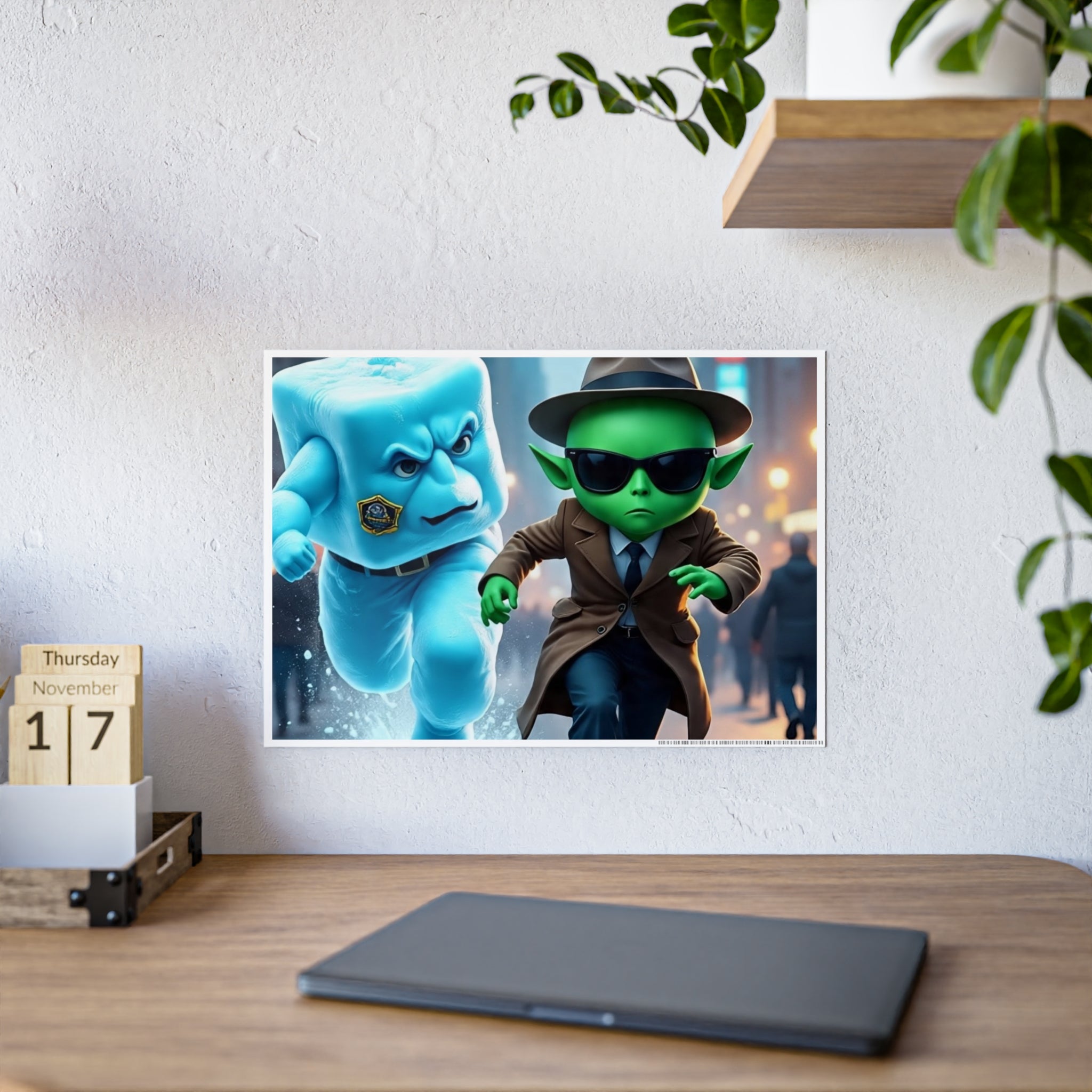 Alien Ice Glossy Art Posters