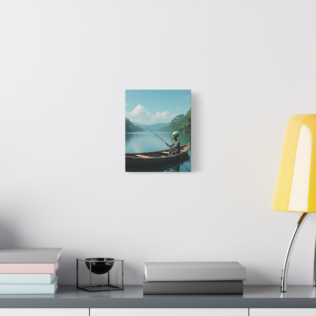 Alien Fishing Canvas Art