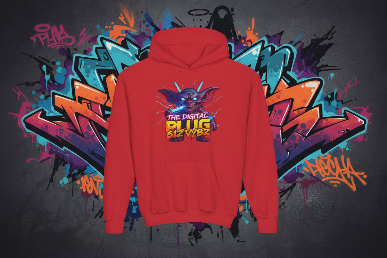 612 Misfits "Plugz" Character Youth Hoodie — Graphic Sweatshirt