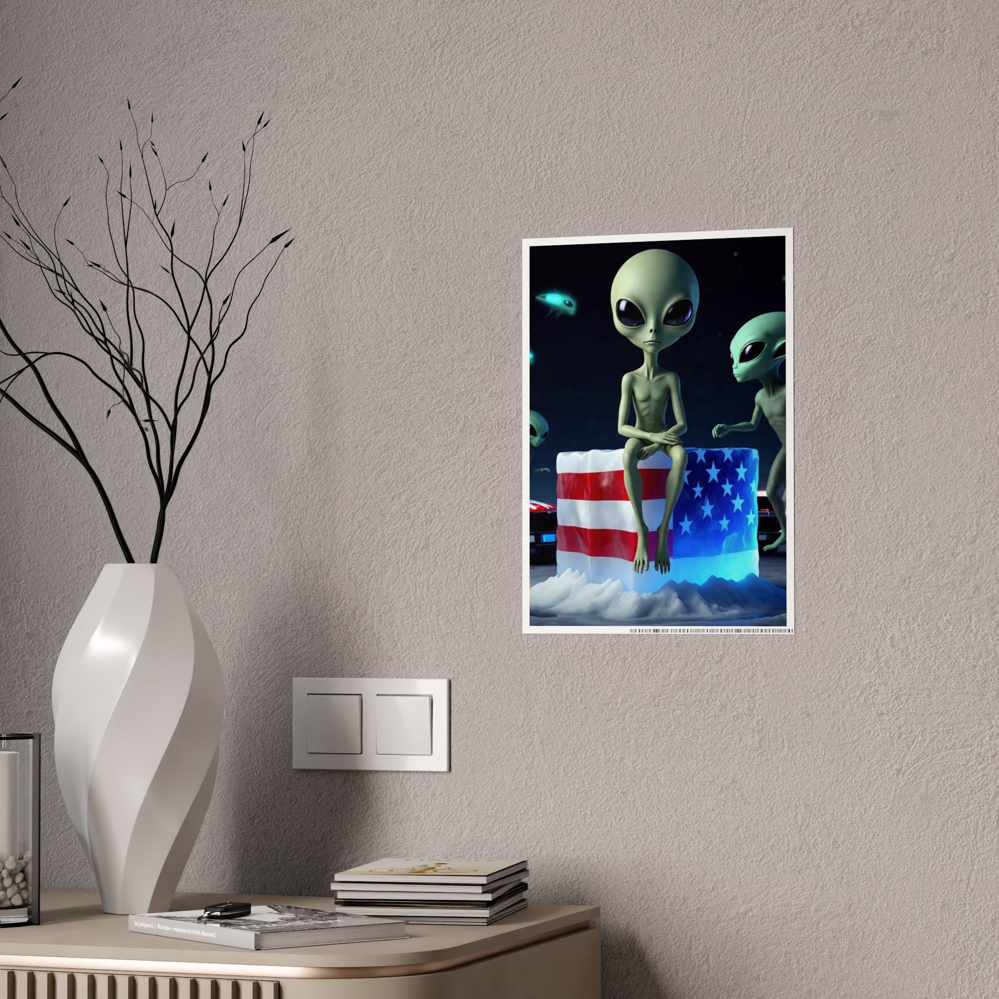 Alien-Inspired Glossy Poster