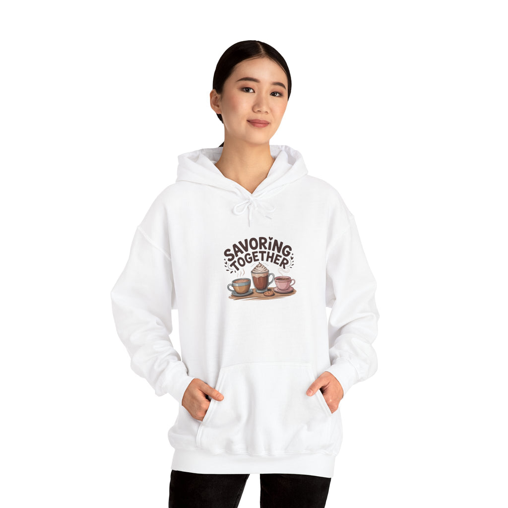 Savoring Together Hoodie | cocoa sweatshirt, coffee lover apparel