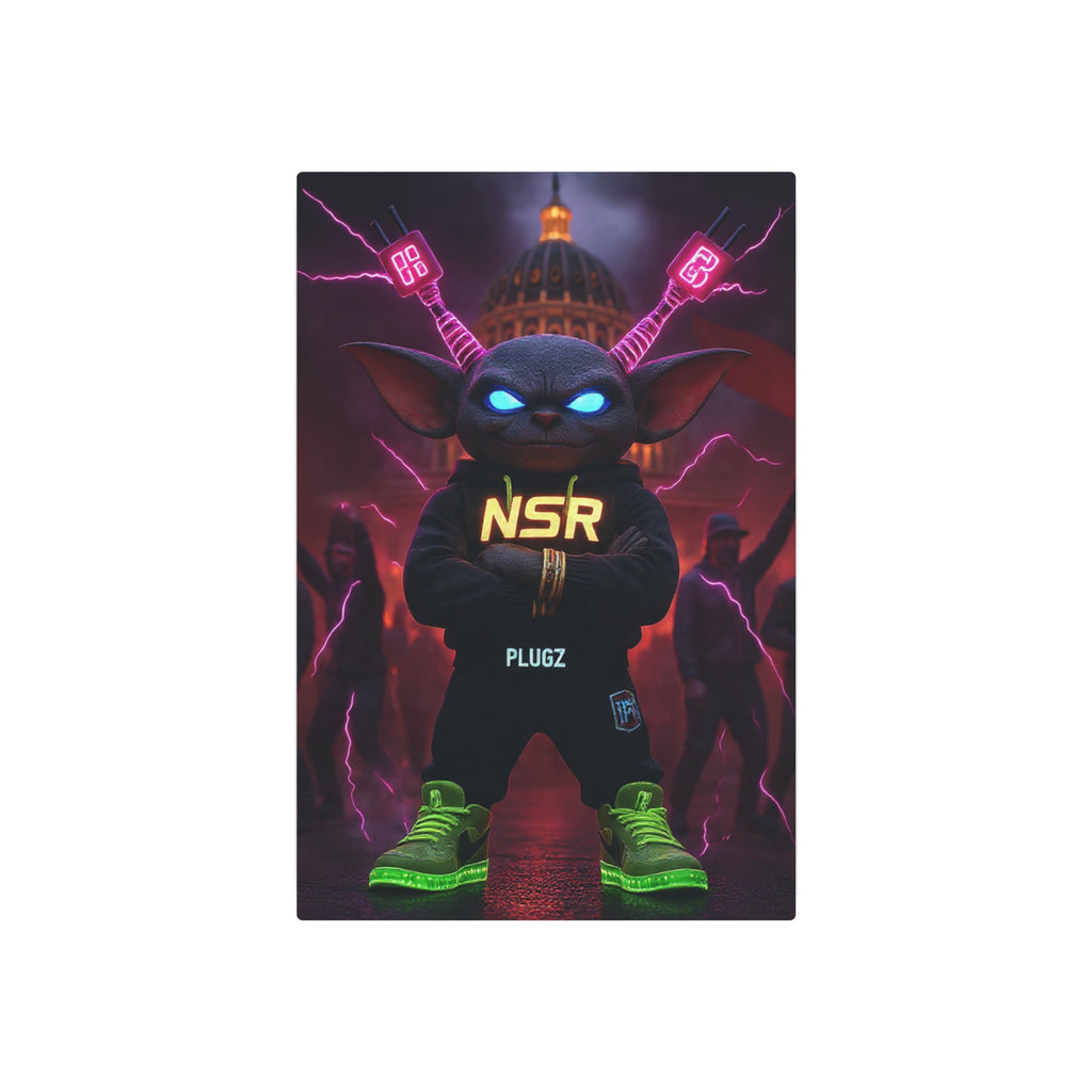 Limited Edition North Star Rebel x 612 Misfits 'Plugz' Metal Art Sign