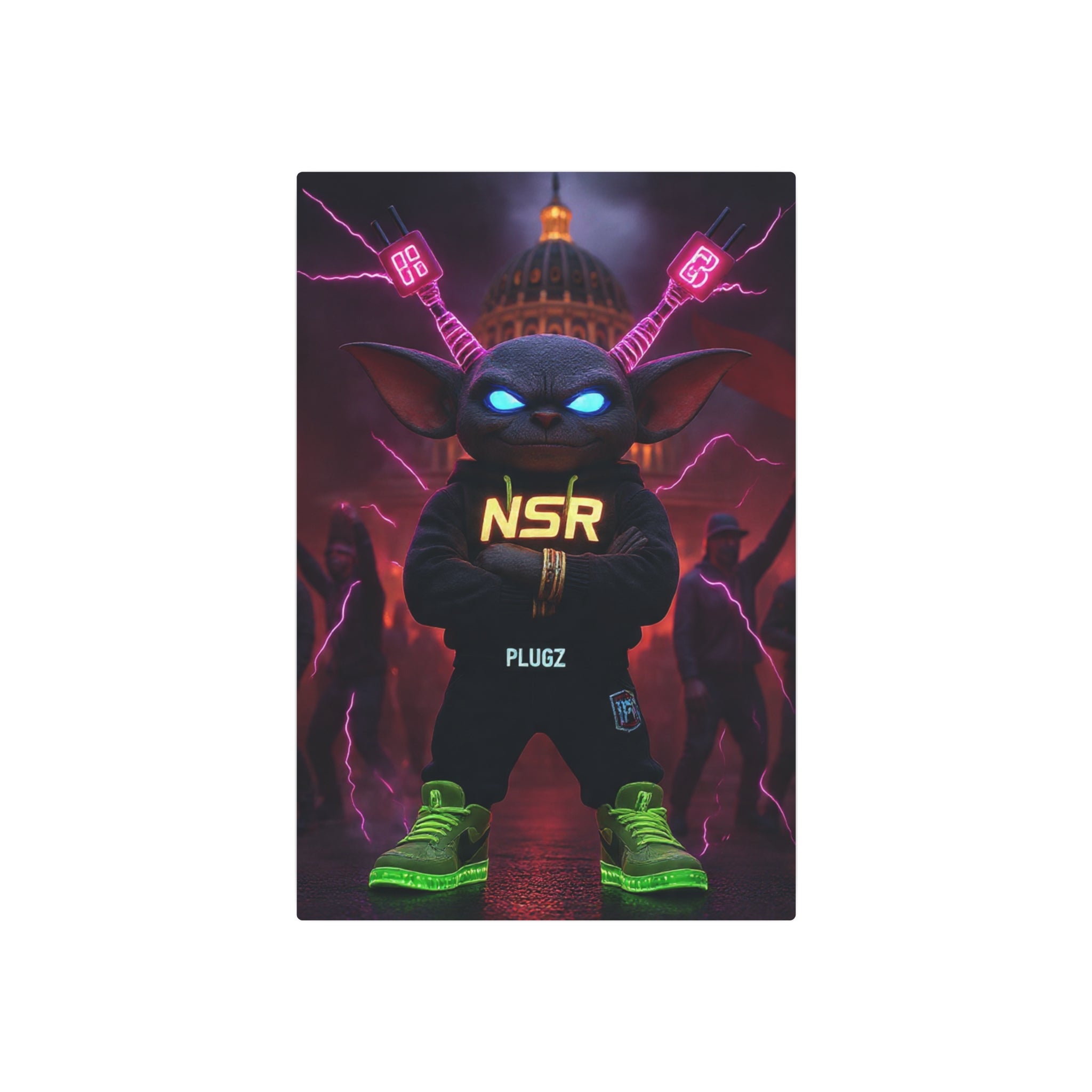 Limited Edition North Star Rebel x 612 Misfits 'Plugz' Metal Art Sign