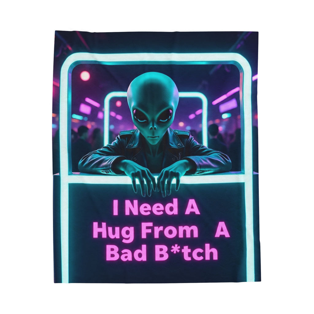 Blanket - Alien Theme Bad Bitch Velveteen Plush Blanket