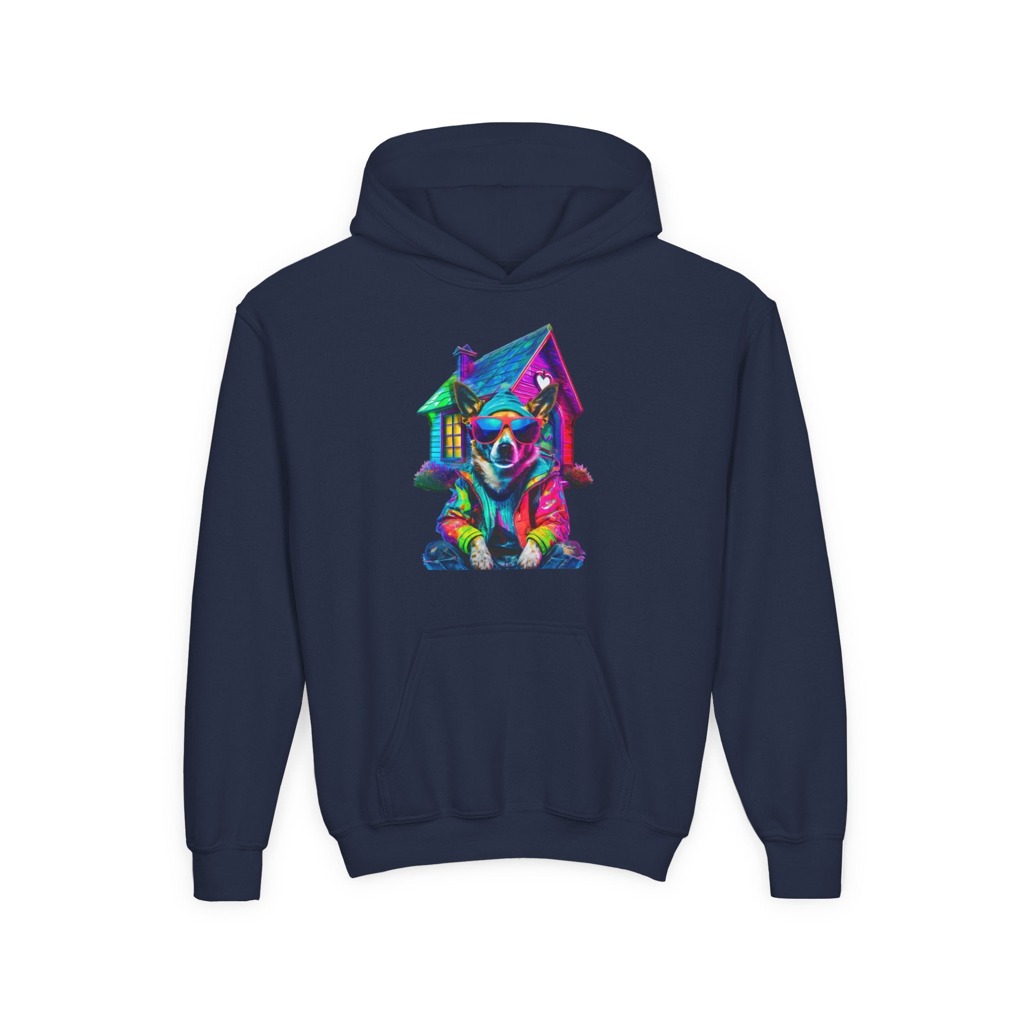 VYBZ Colorful Dog House Youth Hoodie