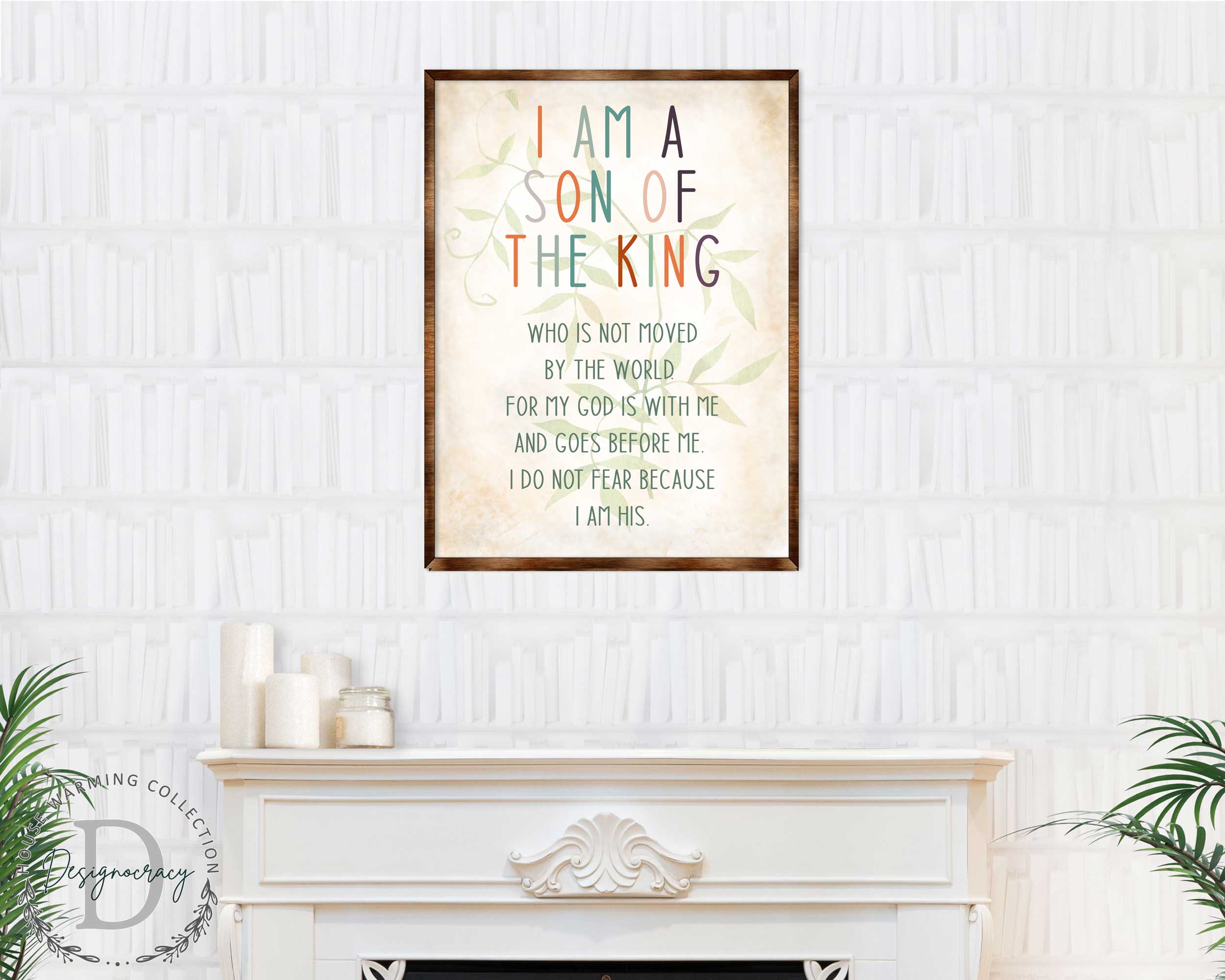 I Am a Son of the King - Wooden Religious art - Nursery wall art - Baby shower Gift - Contemporary decor - Religious wall art - 310341-0