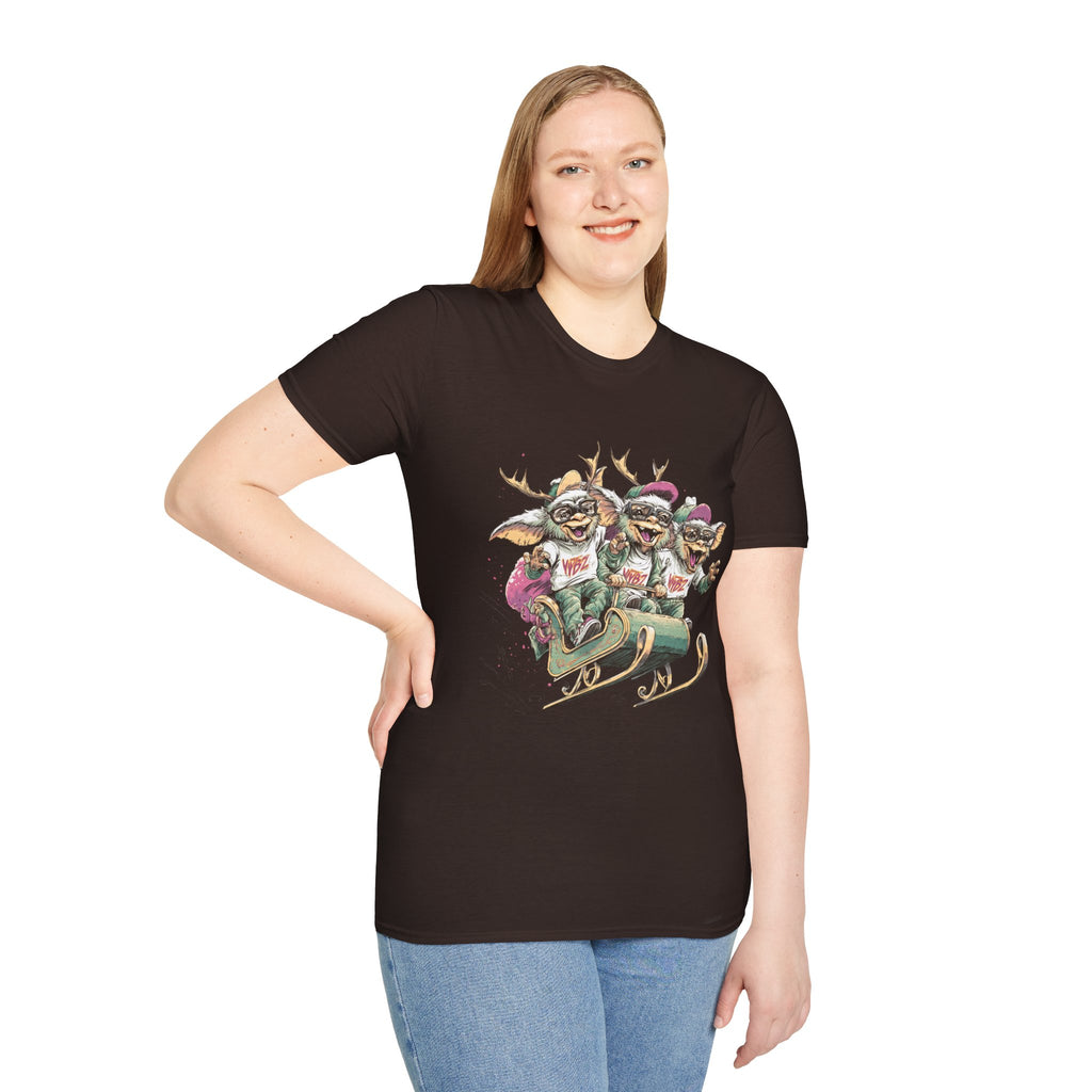 Christmas Gremlin Trio Sleigh T-Shirt