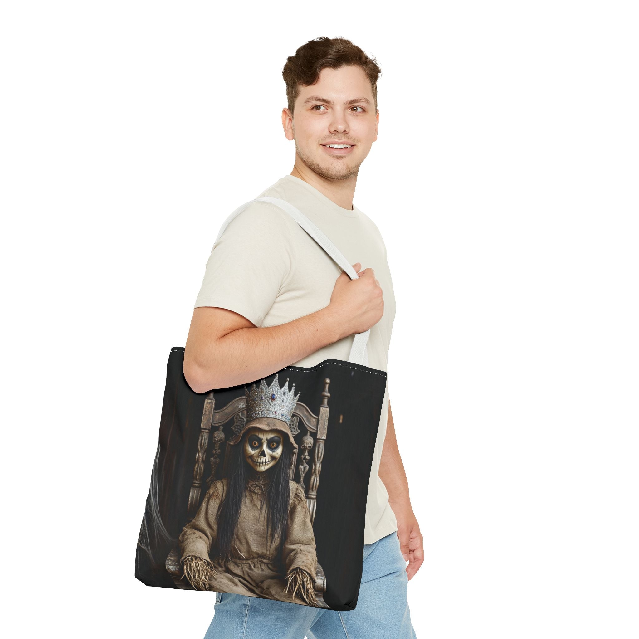 VYBZ Tote Bag - Spooky Skeleton Queen Halloween Design