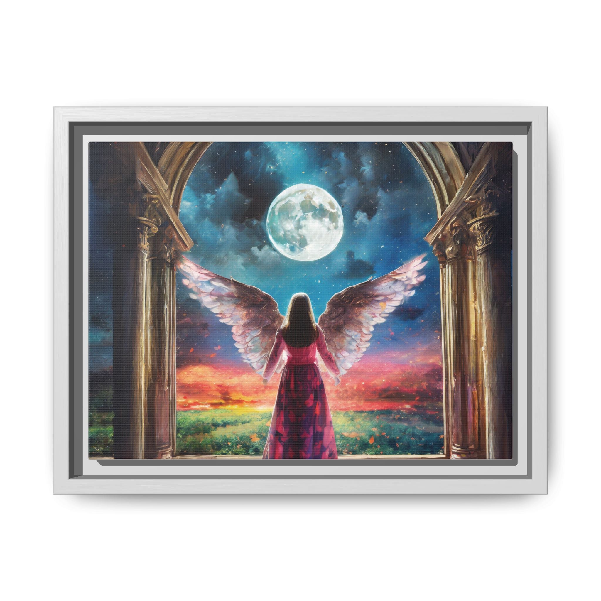 "Celestial Angel" Framed Canvas Wall Decor