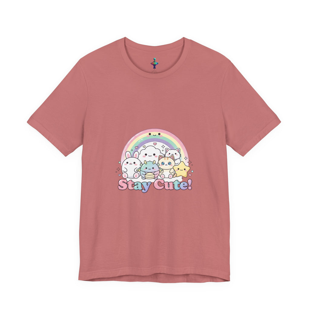 Pastel Kawaii Rainbow 'Stay Cute' Tee | candy kawaii, pastel rainbow