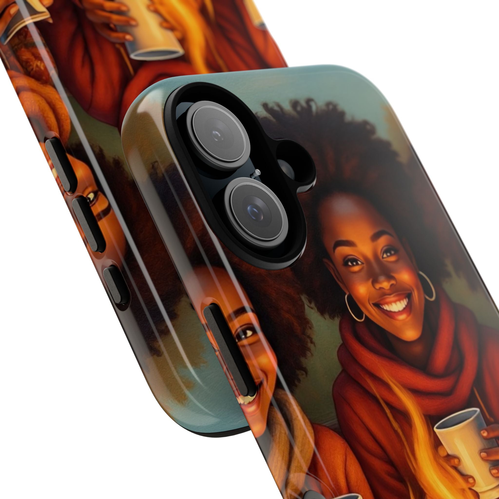 Cozy Phone Case for Campfire Lovers, Tough Cases with Inspirational Design, Perfect Gift for Friends, Birthday Present, Nature Vibe