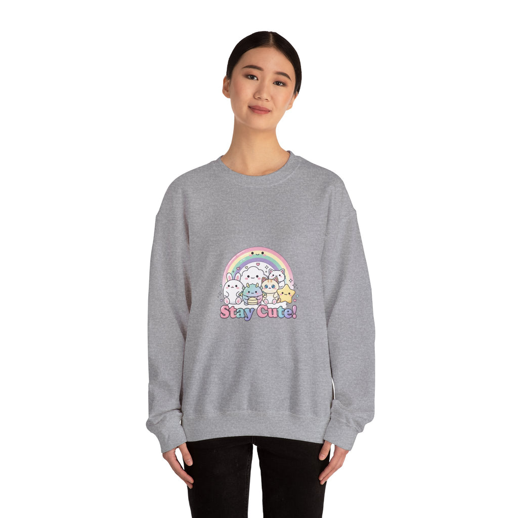 Candy Kawaii Rainbow Crewneck Sweatshirt | pastel kawaii aesthetic