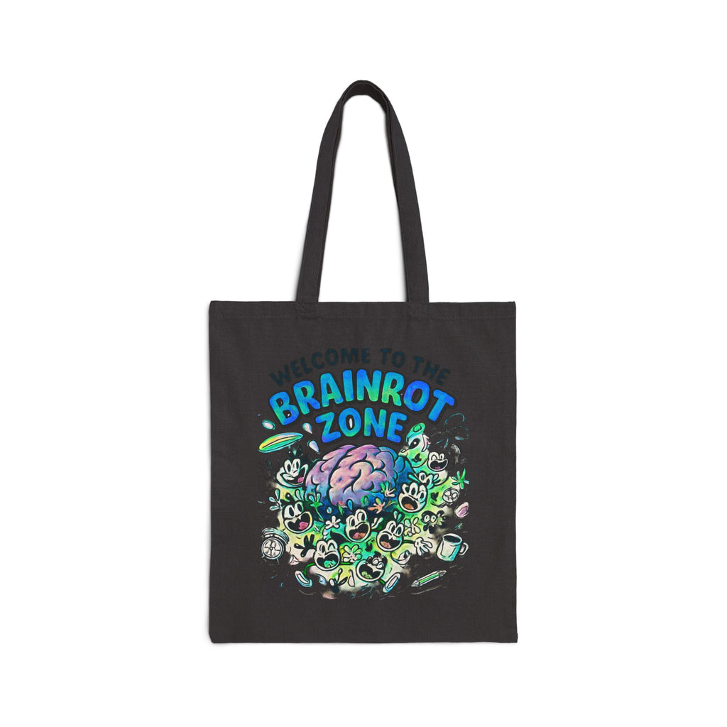 Brainrot Zone Cotton Canvas Tote Bag