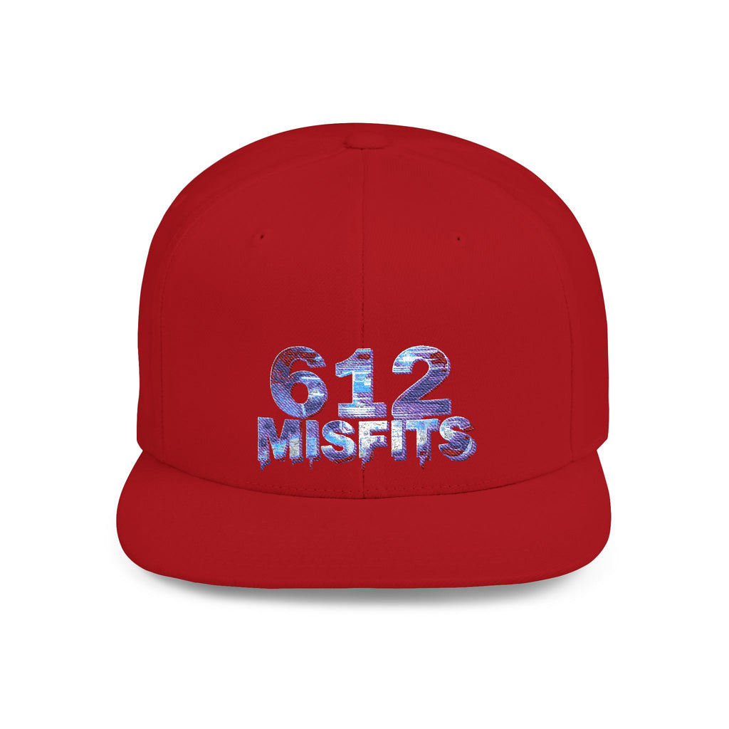 612 Misfits Flat Bill Snapback Hat – Retro Graphic Streetwear Cap