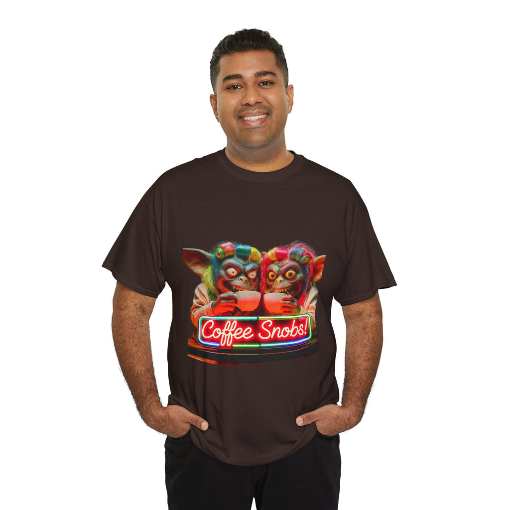 Coffee Snobs T-Shirt — Retro Neon Gremlin Coffee Lovers Tee
