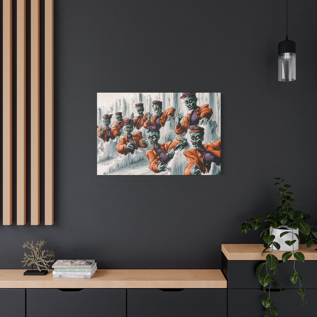 Zombie Chorus Matte Canvas Wall Art