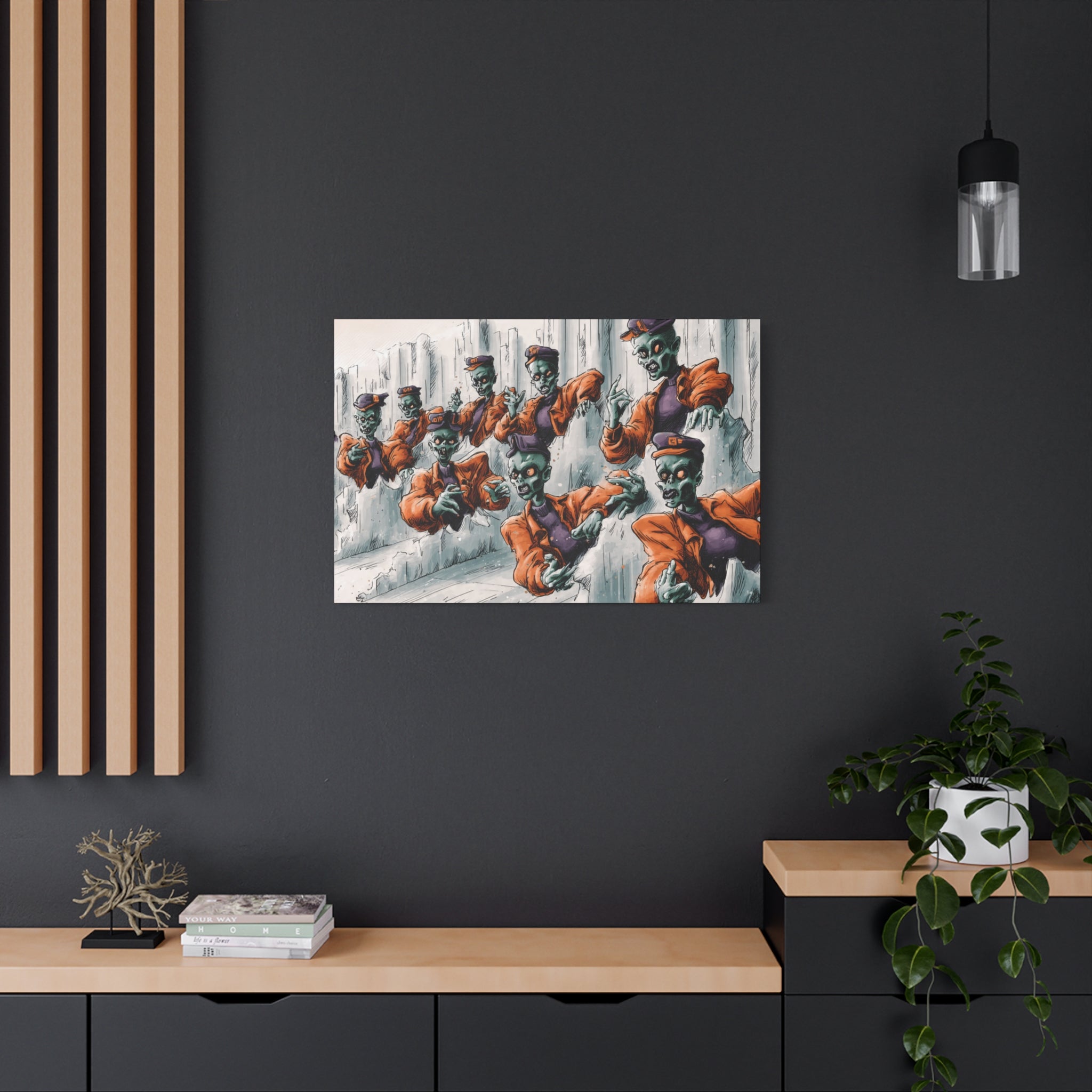 Zombie Chorus Matte Canvas Wall Art