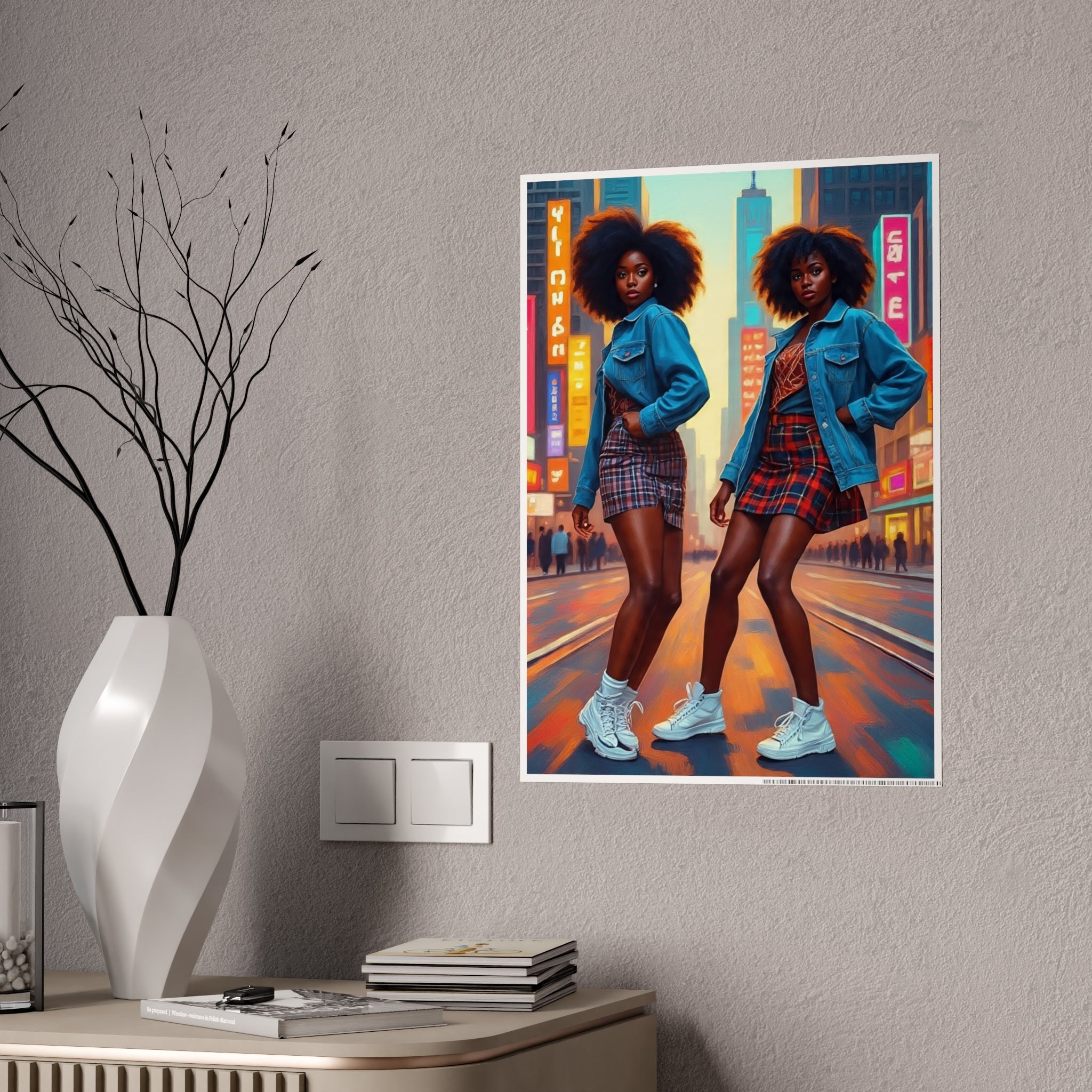 Urban Vibe Gloss Posters, Fashion Art Décor, Trendy Wall Art, Home Decoration, Gift for Young Adults, Room Aesthetic