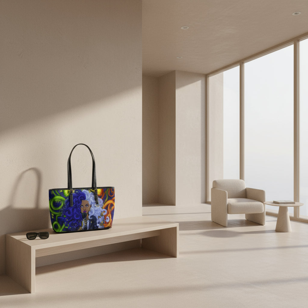 Shoulder Bag - Colorful Melanated Urban Theme Design